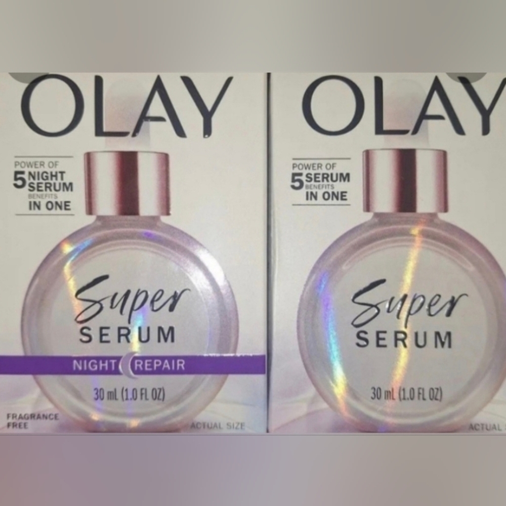 NWT Full Set OLAY SUPER SERUM 5 IN 1 DAY SERUM 30ml And Night  Serum 30ml Duo